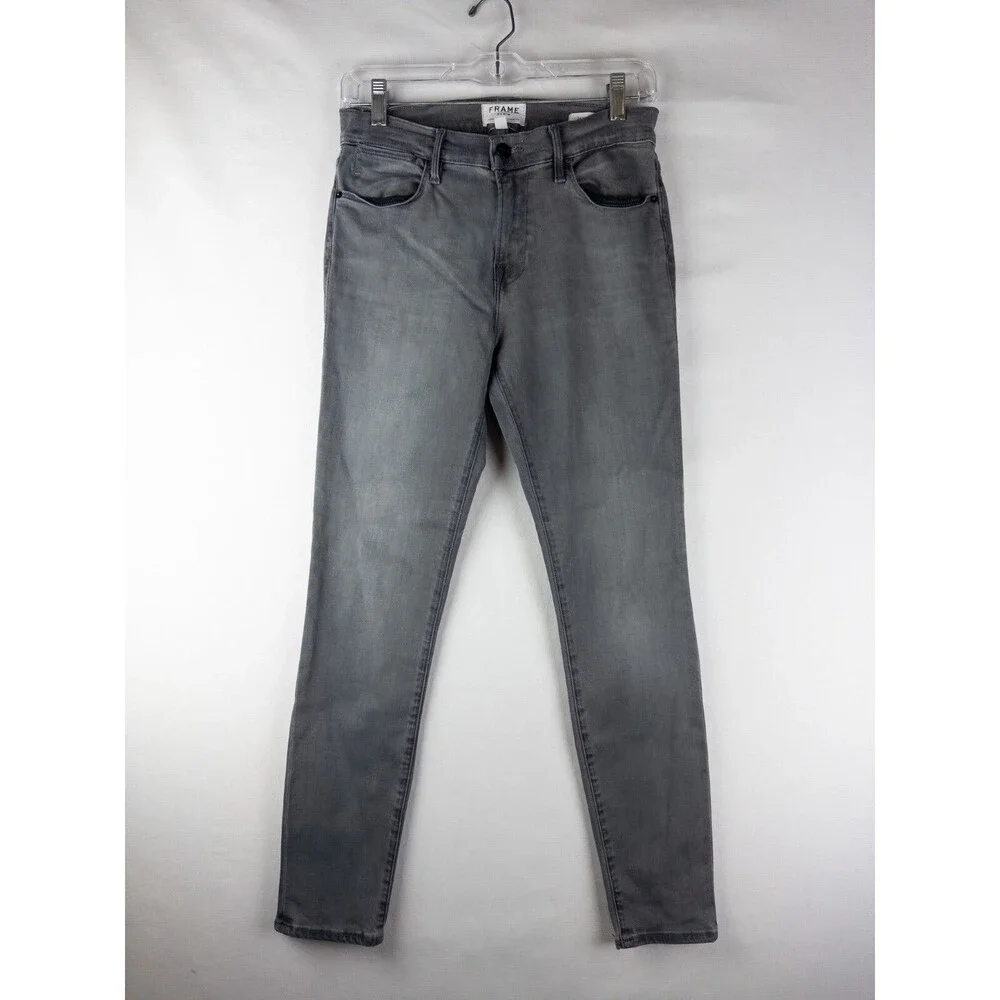 Frame Le High Skinny Jeans Womens 28 Dark‎ Wash Denim Mid Rise Pockets